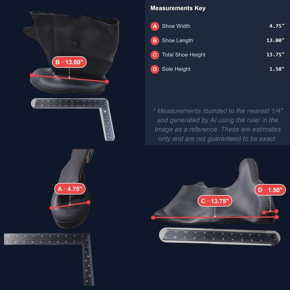 Onguard Black Waterproof Overshoe Boots 2X‎ Cleated Outsole NWT